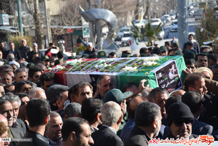مراسم تشییع جانباز هفنتاددرصد حاج محمد دامن افشان