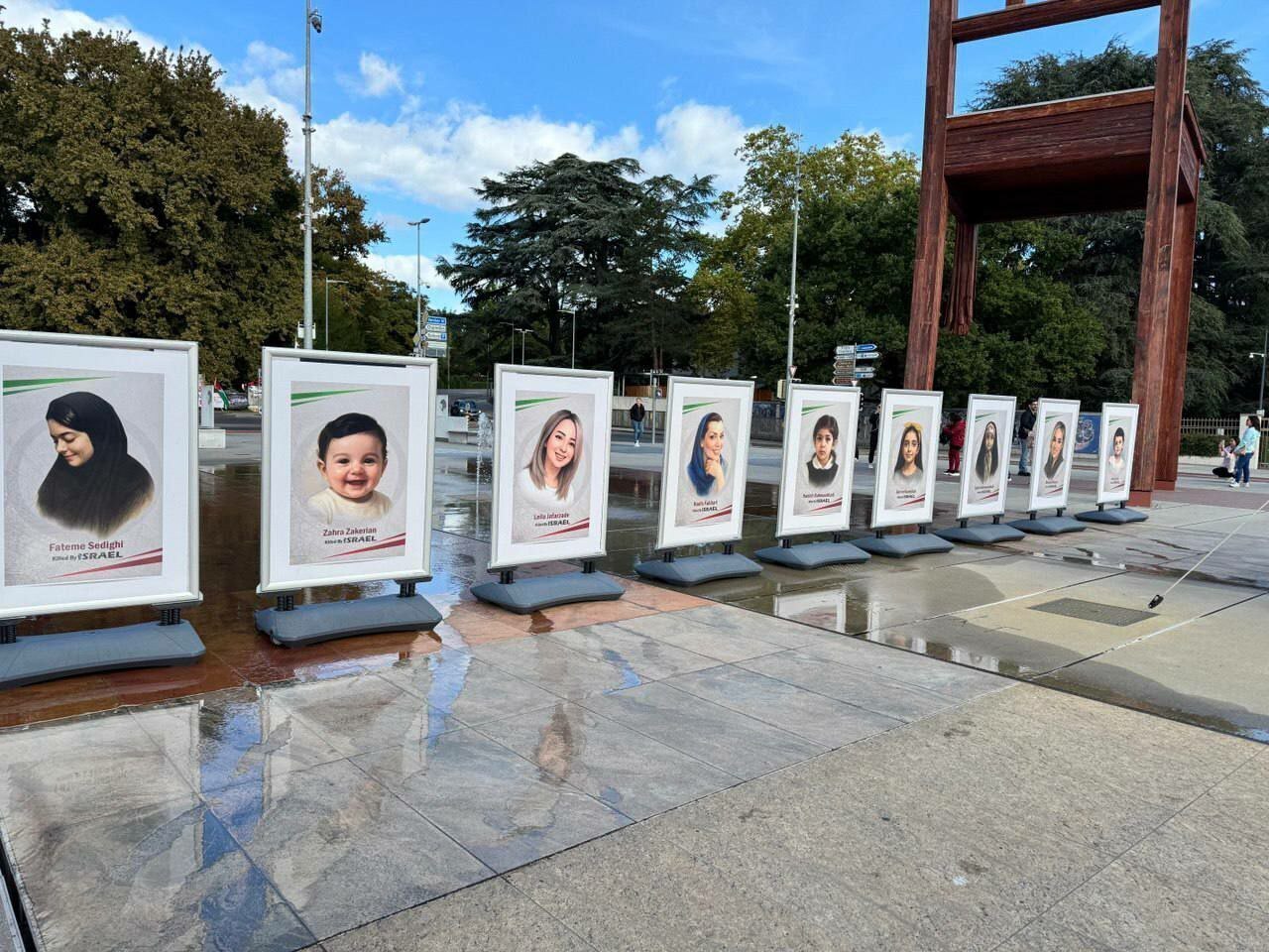 Photo exhibition of Iranian martyrs of the 12-day imposed war held in front of the UN office in Geneva Photo exhibition of Iranian martyrs of the 12-day imposed war held in front of the UN office in Geneva