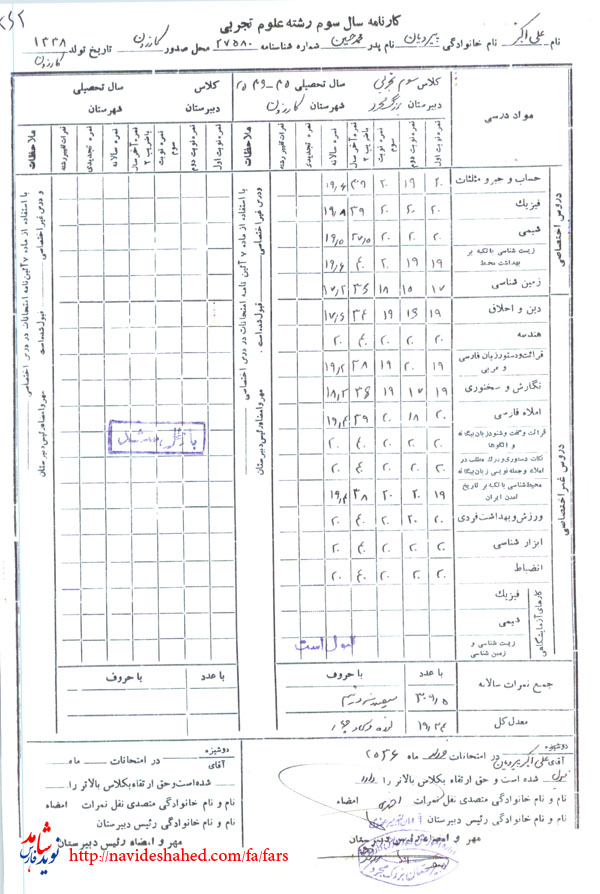 پزشکی که درمانگر جسم و روح رزمندگان بود / مروری بر زندگی نامه پزشک شهيد علي اکبر پيرويان + دستخط