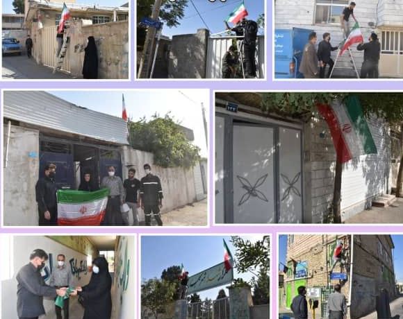 پرچم جمهوری اسلامی بر سر در منازل شهدا نصب می شود