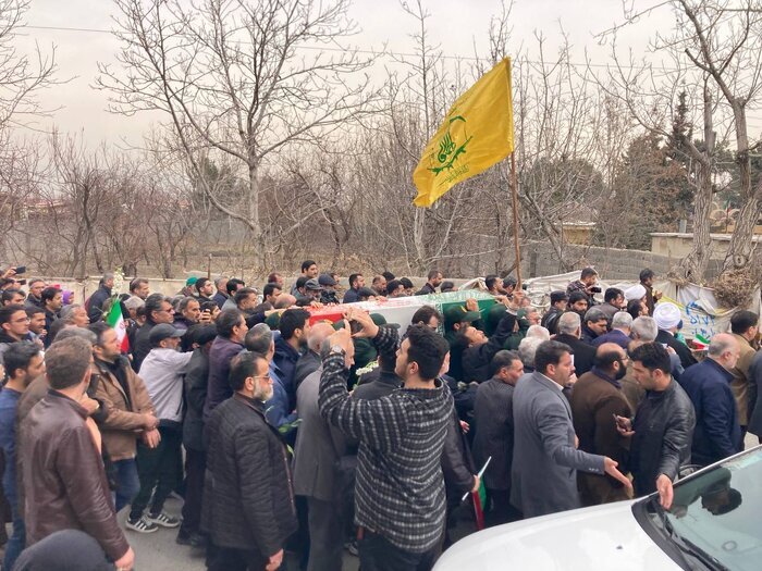 پیکرشهید «قاسم سعدی» پس از ۴۲ سال در باغستان شهریار تشییع و به خاک سپرده شد
