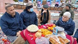 یلدای شهدایی؛ شب همدلی در گلزار شهدای اراک