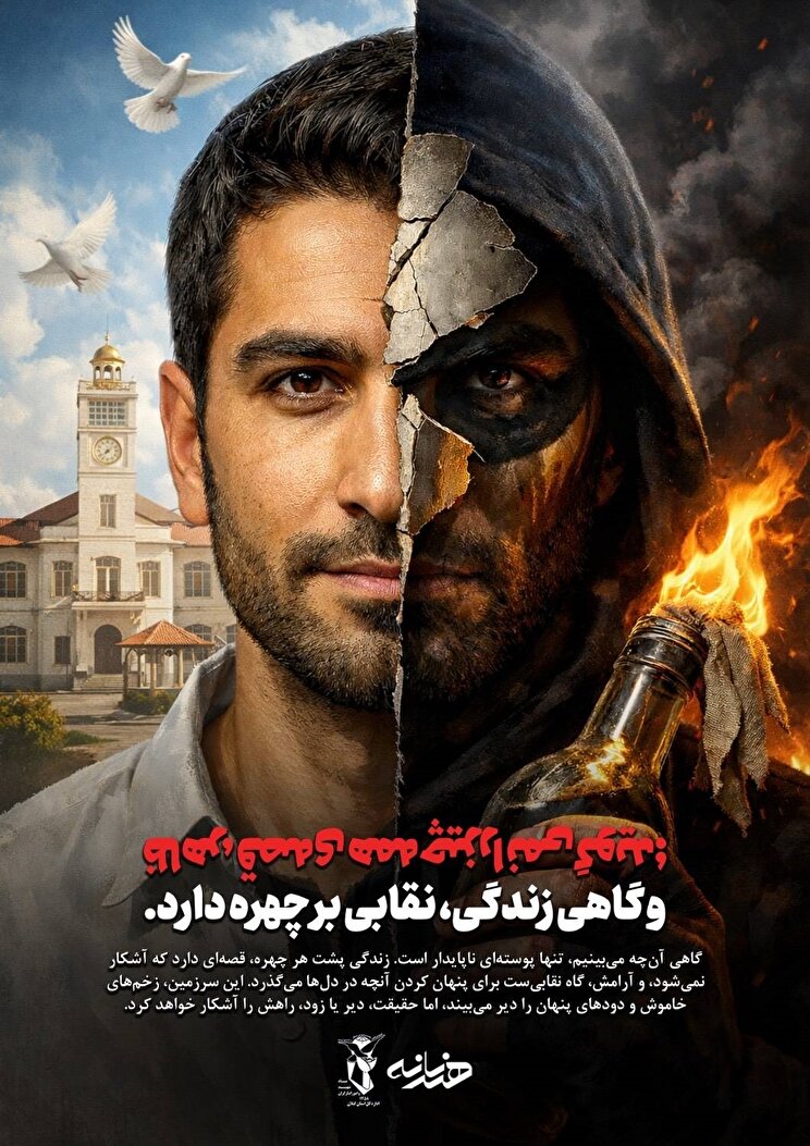 پوستر|  گاهی زندگی، نقابی بر چهره دارد