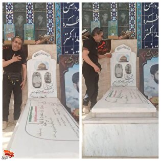 رکاب زنی از مزار شهید مدافع حرم تا شیراز؛ تقدیر...