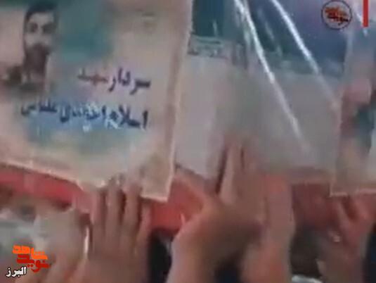 فیلم| برگزاری تشییع پرشور پیکر پاک شهیدان اسلام احمدی‌علیایی و میثم یونسی در میان موج عظیم مردمی