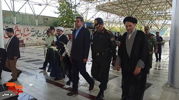 تجدید میثاق سبزپوشان انتظامی با آرمان های شهدا در بروجرد