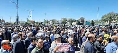 حضور گسترده سمنانی‌ها در راهپیمایی یوم‌الله قدس- بیست و پنجم فروردین‌ماه ۱۴۰۲